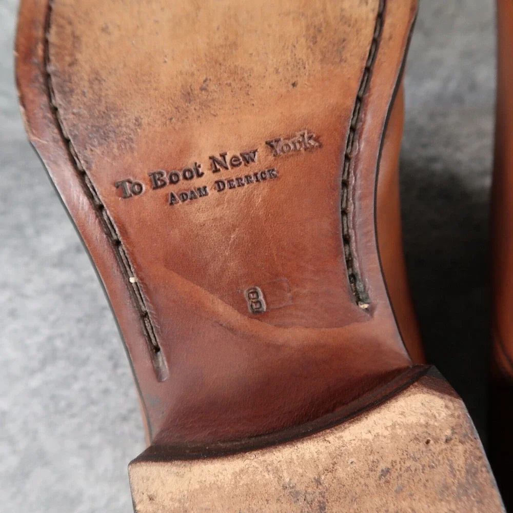 To Boot Shoes Men 8 Oxford Cap Toe Formal Calf Leather Brandon II Classic Cognac